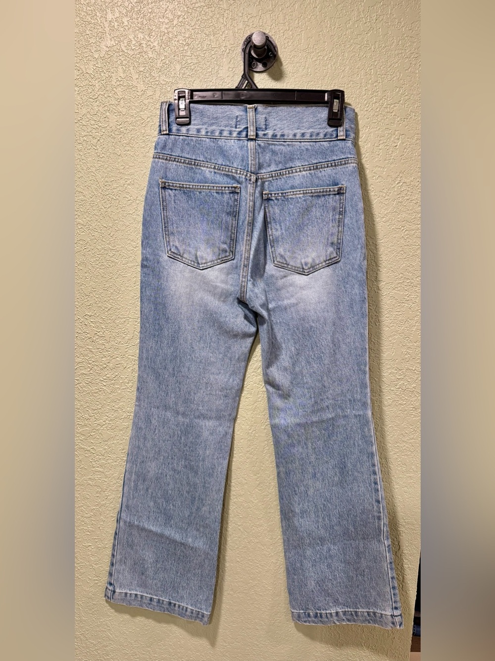 High-Rise Light Blue Wide-Leg Women's Jeans - Picture 4 of 7